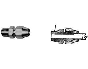 IMPA手冊 編號733654黃銅接管器（錐形螺紋端）(圖1)