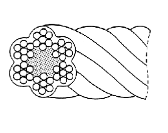 IMPA手冊(cè) 編號(hào)213322天線用電鍍乙烯鋼絲繩(圖1)