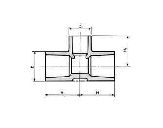 IMPA手冊(cè) 編號(hào)733052供水管路P.V.C T型接頭(圖1)