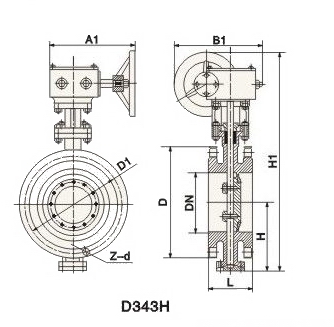 D343H法蘭式金屬硬密封蝶閥(圖1)