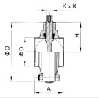 D81X衛(wèi)生級(jí)快裝蝶閥(圖1)