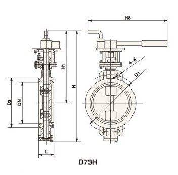 D73H手柄蝶閥(圖1)