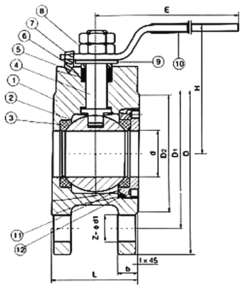 Q71F薄型球閥(圖1)