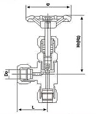 J91W,J94W卡套式針型截止閥(圖2)