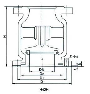 H42H立式止回閥(圖1)