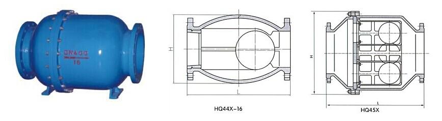 HQ44X,HQ45X微阻球形止回閥(圖1)