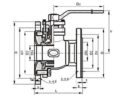 FQ41F46襯氟放料球閥(圖1)