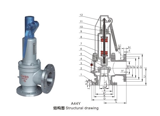 A44Y,A48Y高溫高壓蒸汽安全閥(圖1)