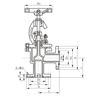 J44F46襯氟直角截止閥(圖1)