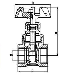 J15W-10T,16T銅質(zhì)內(nèi)絲截止閥(圖1)