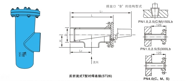 ST36對(duì)焊連接直流式T型過濾器(圖7)