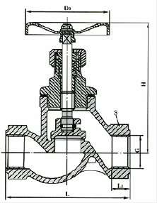 J15W-10T,16T黃銅絲口截止閥(圖2)