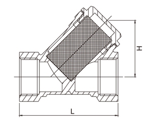 GL41H,GL11H黃銅Y型過濾器(圖2)