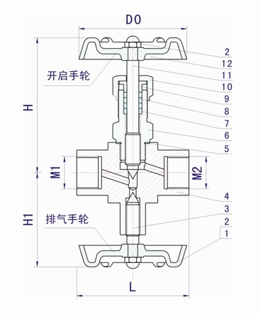 J19H,J19W壓力表針型閥(圖1)