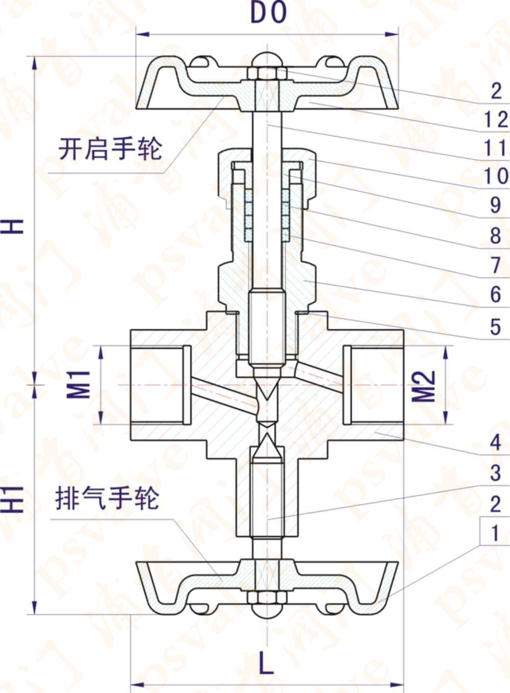 壓力表三通閥(圖1)