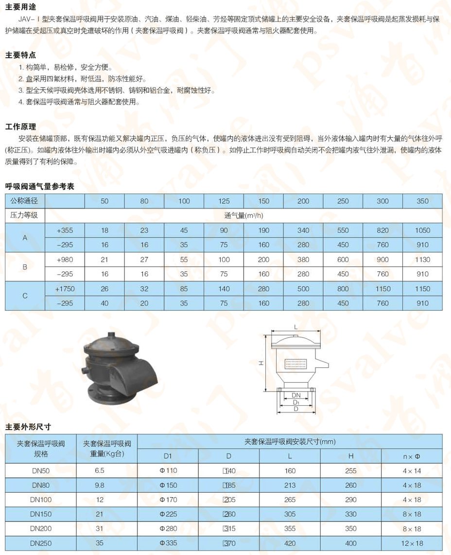 夾套保溫呼吸閥(圖1)